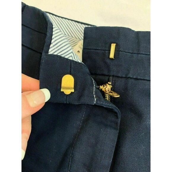 J Crew Womens New Solid Navy Blue Chino Shorts 10 - Picture 3 of 9